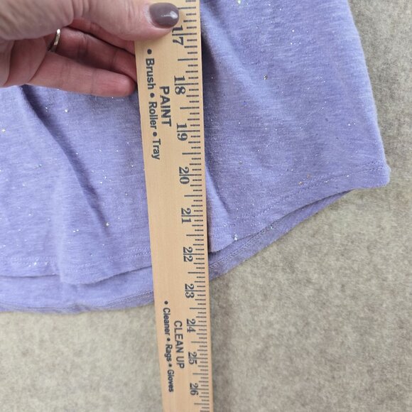Cat & Jack XL Long Sleeve Lavender Glitter Tee For Girls - Picture 5 of 6